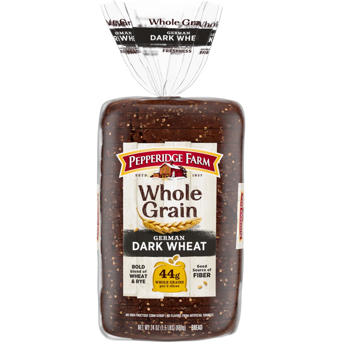 slide 9 of 9, Pepperidge Farm Whole Grain German Dark Wheat, 24 oz. Loaf , 24 oz