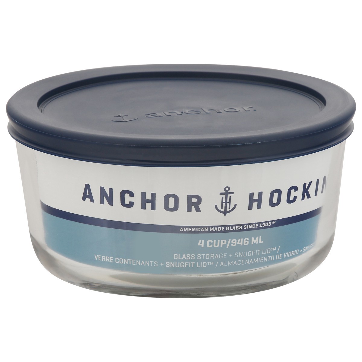 slide 7 of 9, Anchor Hocking Glass Storage + Snugfit Lid 1 ea, 4 cup