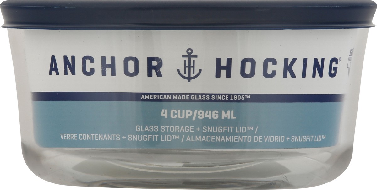 slide 8 of 9, Anchor Hocking Glass Storage + Snugfit Lid 1 ea, 4 cup