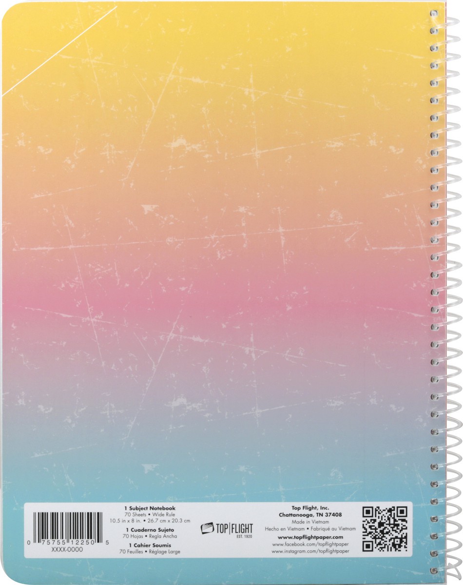 slide 2 of 9, Top Flight Uptown Girl Wide Rule 1-Subject Notebook - Assorted, 1 ct