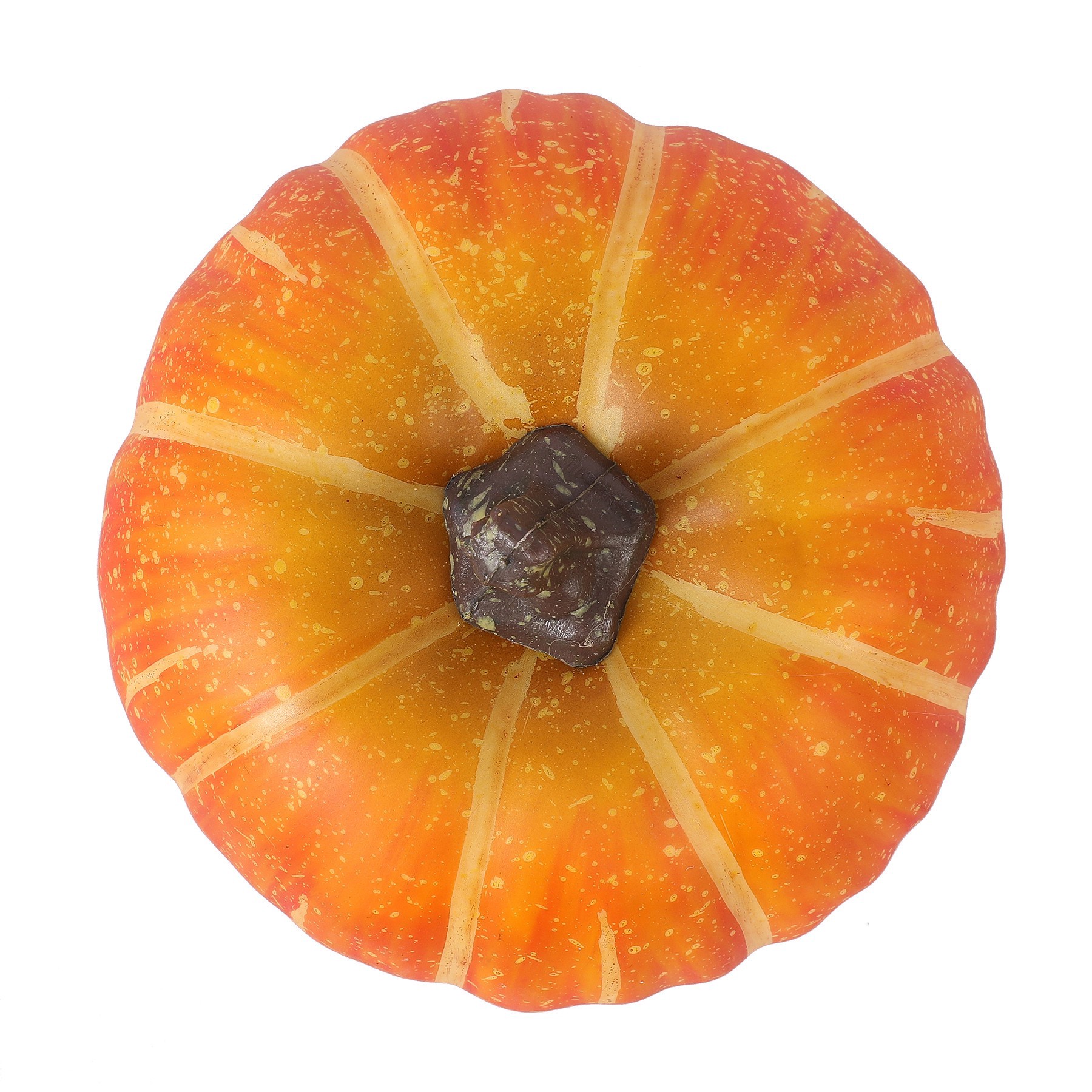 slide 2 of 2, 11" Tall Orange & Green Decorative Pumpkin By Ashland, 7 in x 7 in x 11 in