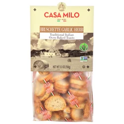 Casa Milo Bruschette Garlic And Herb Italian Crackers