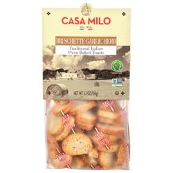 Casa Milo Bruschette Garlic And Herb Italian Crackers