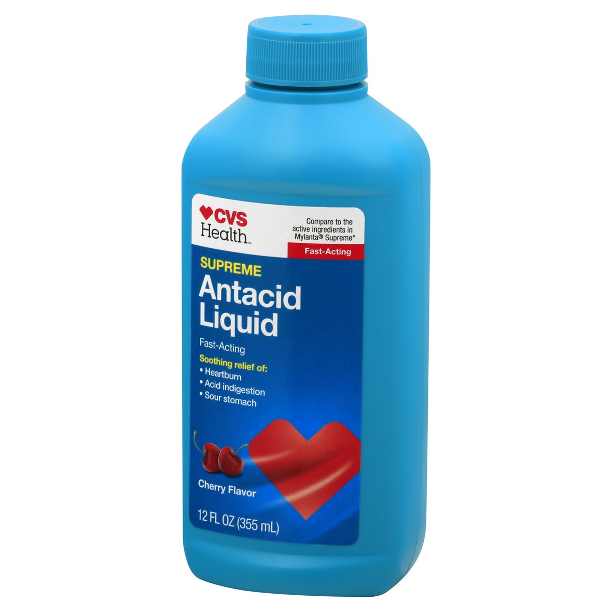 slide 3 of 10, CVS Health Antacid Liquid Supreme, Cherry, 12 Oz, 1 ct