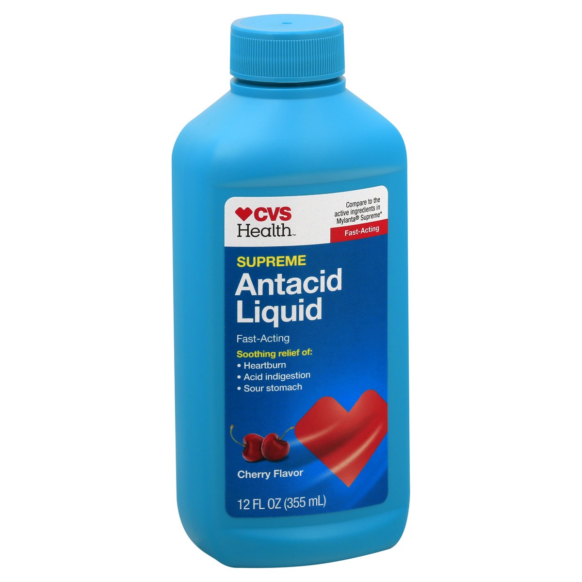 slide 8 of 10, CVS Health Antacid Liquid Supreme, Cherry, 12 Oz, 1 ct