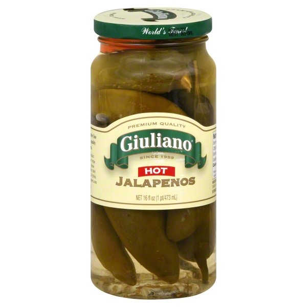 slide 1 of 1, Giuliano Whole Hot Jalapenos, 16 oz