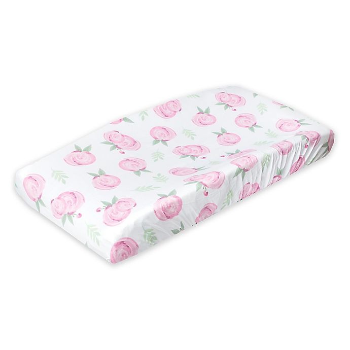 slide 1 of 8, Copper Pearl Grace Changing Pad Cover - Pink Flower, 1 ct