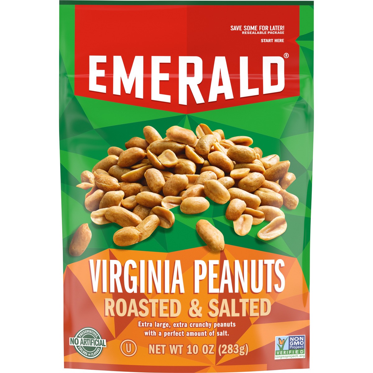 slide 1 of 5, Emerald Roasted and Salted Virginia Peanuts, 10.000 oz