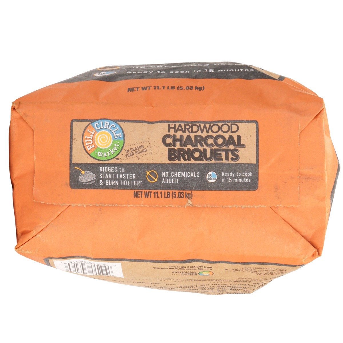 slide 7 of 9, Full Circle Market Hardwood Charcoal Briquets, 11.1 lb