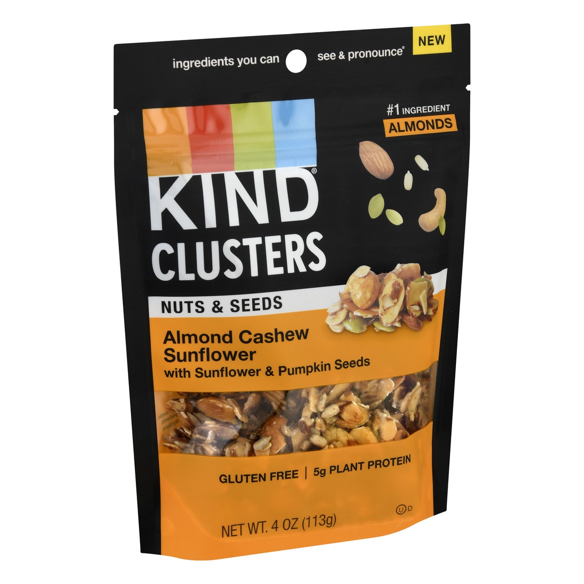 slide 3 of 9, KIND Almond Cashew Sunflower Nuts & Seeds Cluster 4 oz, 4 oz