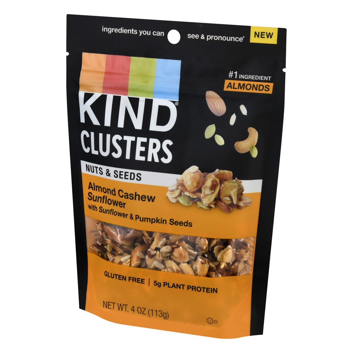 slide 5 of 9, KIND Almond Cashew Sunflower Nuts & Seeds Cluster 4 oz, 4 oz