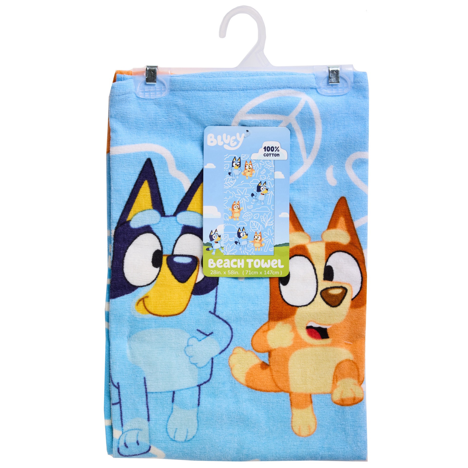 slide 1 of 1, Jay Franco Bluey Summer Beach Towel, 28 in x 58 in