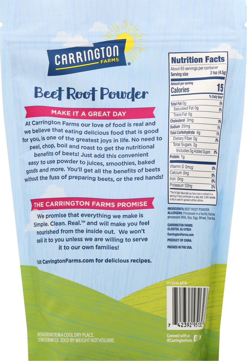 slide 11 of 13, Carrington Farms Powder Beet Root Powder 10 oz, 10 oz