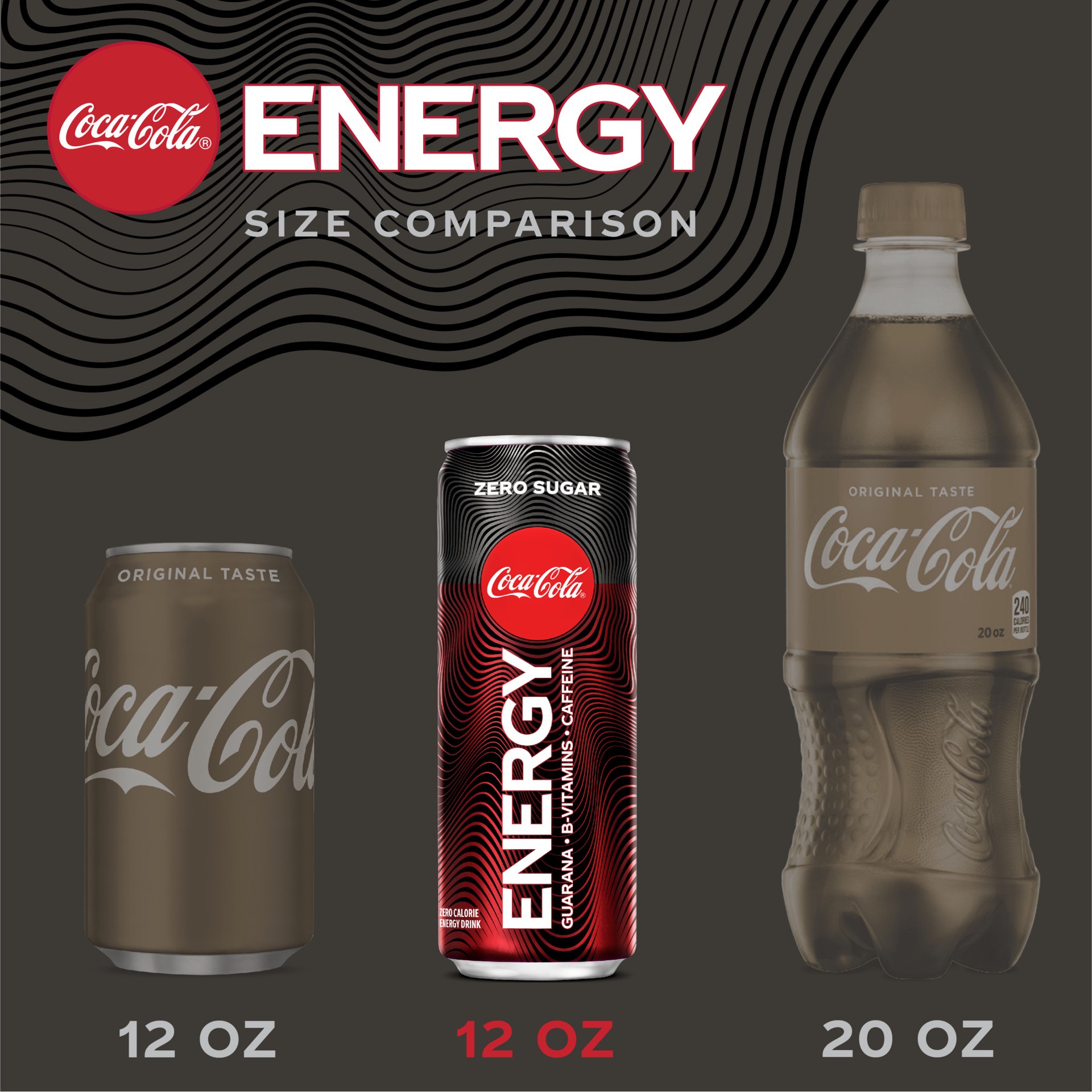 slide 11 of 12, Coca-Cola Coke Zero Sugar Energy, Coca-Cola Flavored Energy Drinks With Vitamin B6, Vitamin B3 & Guarana, 114 Mg Caffeine, 12 Fl oz, 12 fl oz