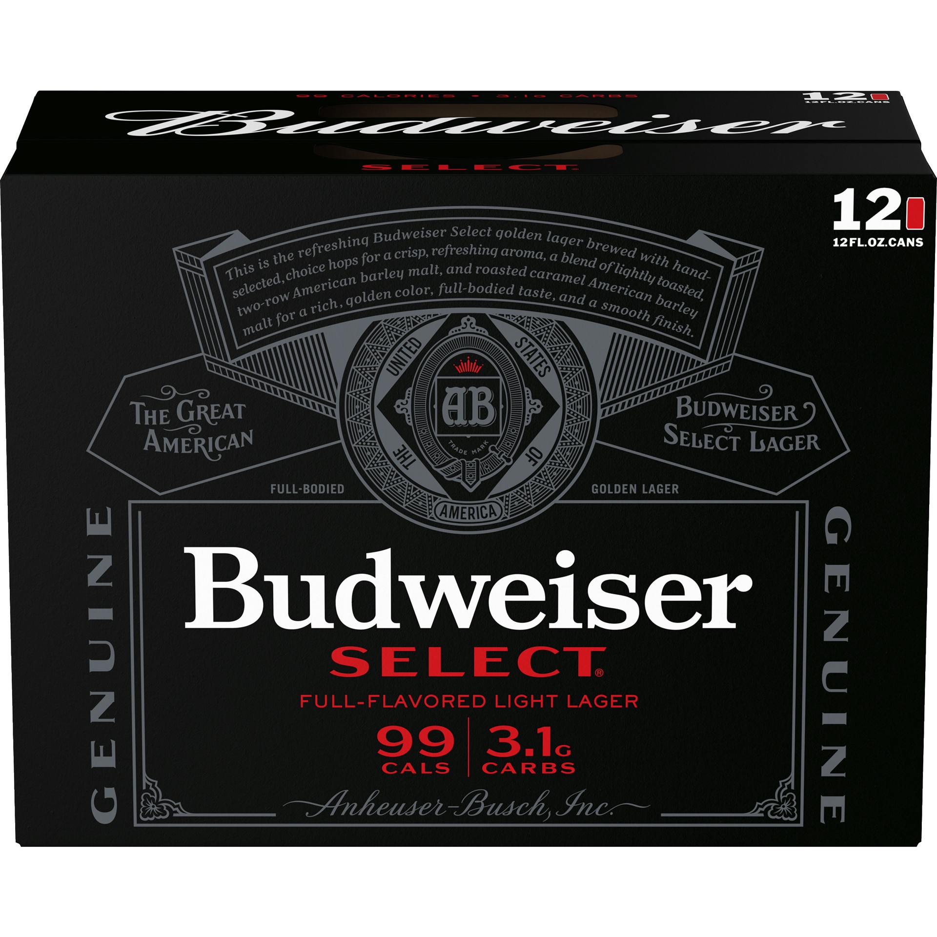 slide 1 of 5, Budweiser Select Light Beer, 12 Pack 12 fl. oz. Cans, 4.3% ABV, 12 ct