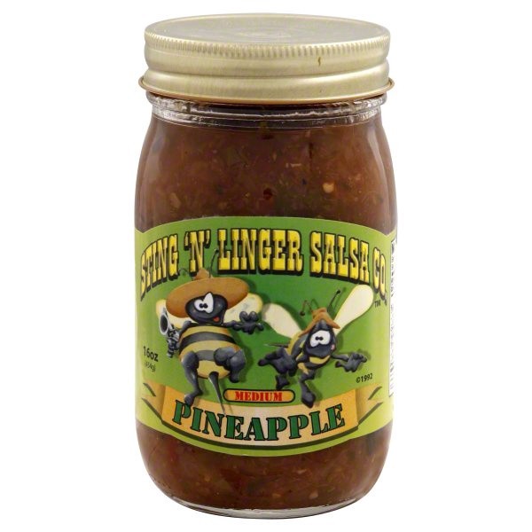 slide 1 of 1, Sting N Linger Pineapple Salsa, 16 oz