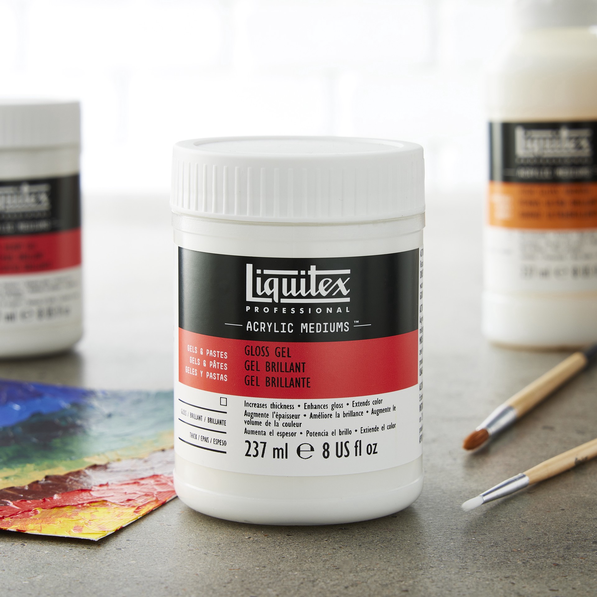 slide 3 of 5, Liquitex Gloss Gel Medium, 8 fl oz