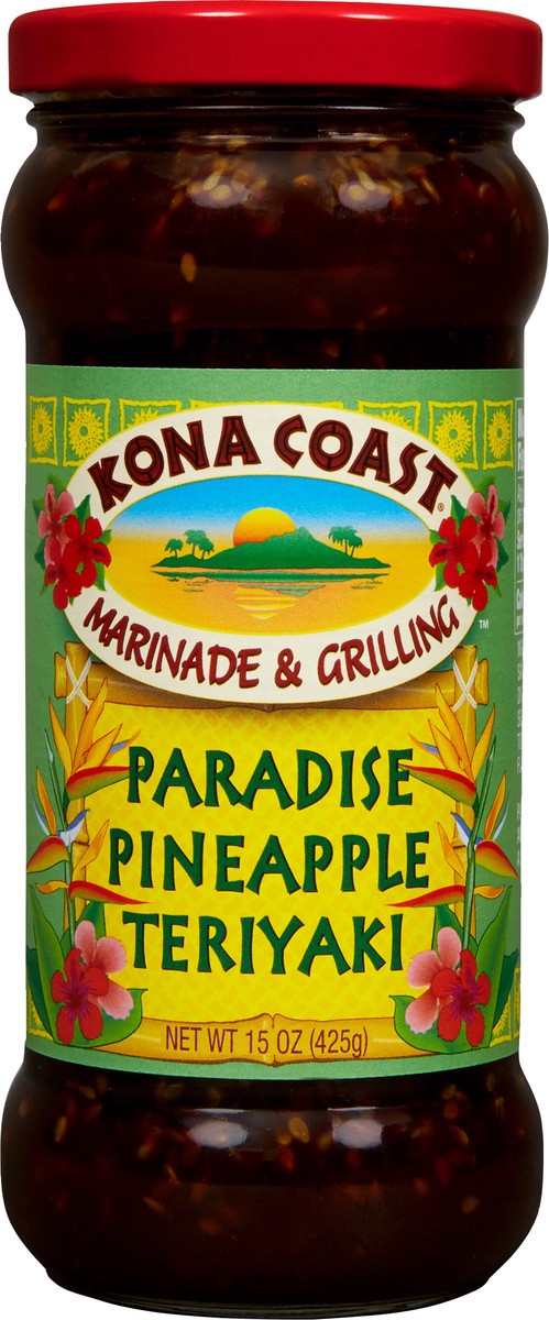 slide 4 of 7, Kona Coast Paradise Pineapple Teriyaki Marinade & Grilling Sauce, 15 oz, 15 oz