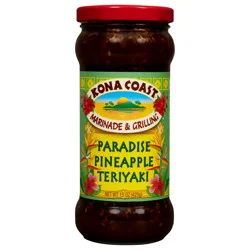 Kona Coast Paradise Pineapple Teriyaki Marinade & Grilling Sauce, 15 oz