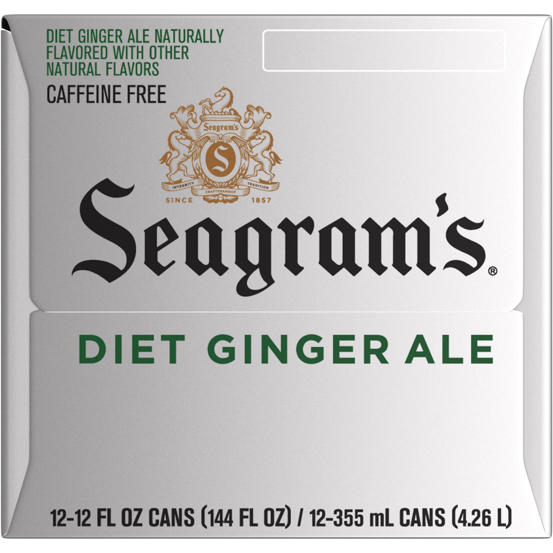 slide 4 of 11, Seagram's Zero Sugar Ginger Ale Fridge Pack Cans, 12 fl oz, 12 Pack, 144 fl oz