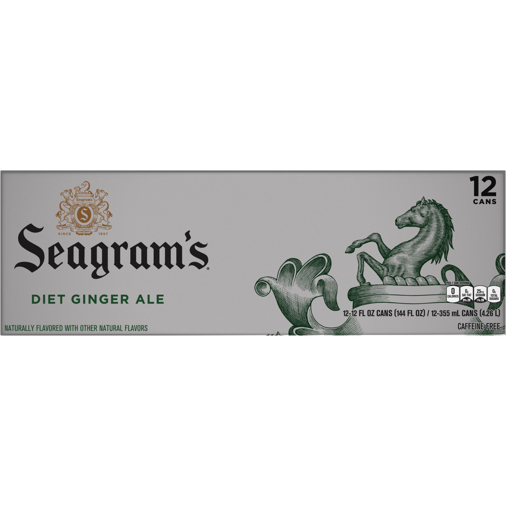 slide 7 of 11, Seagram's Zero Sugar Ginger Ale Fridge Pack Cans, 12 fl oz, 12 Pack, 144 fl oz