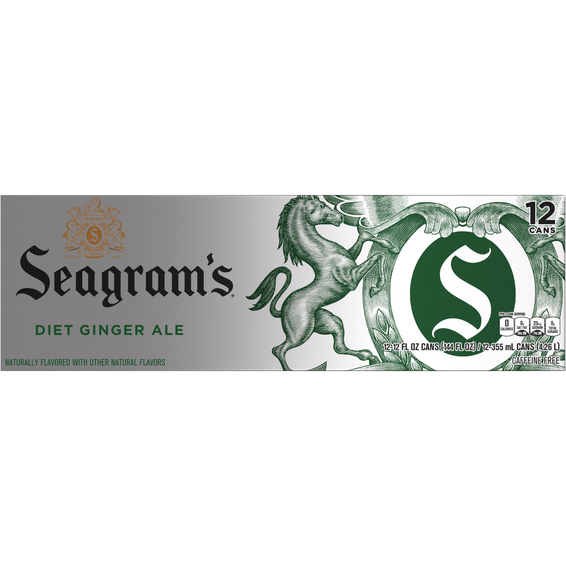 slide 6 of 11, Seagram's Zero Sugar Ginger Ale Fridge Pack Cans, 12 fl oz, 12 Pack, 144 fl oz