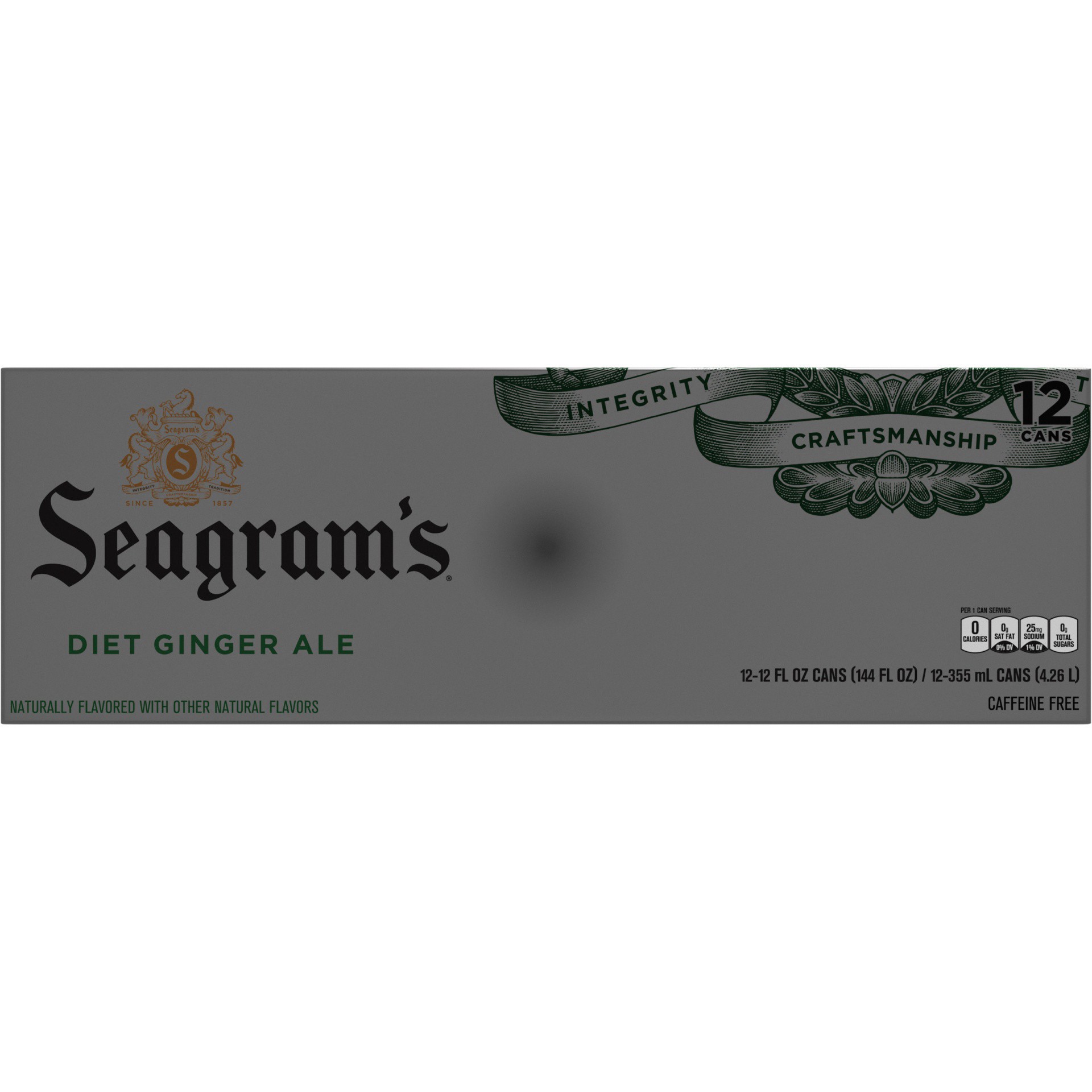 slide 11 of 11, Seagram's Zero Sugar Ginger Ale Fridge Pack Cans, 12 fl oz, 12 Pack, 144 fl oz