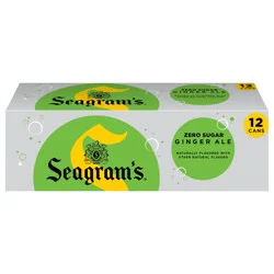 Seagram's Zero Sugar Ginger Ale Fridge Pack Cans- 12 ct