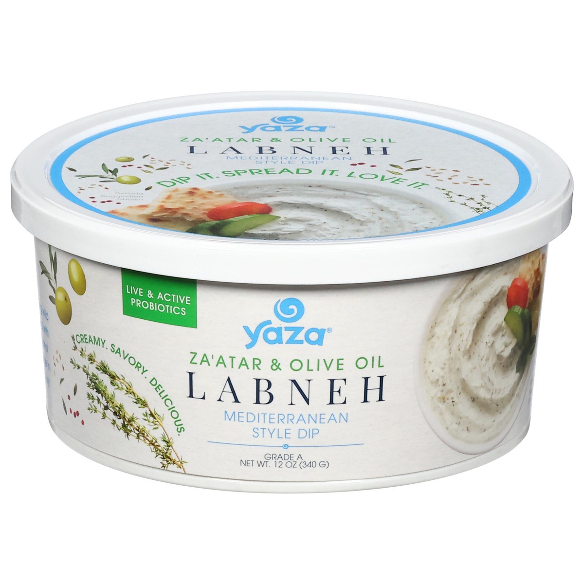 slide 1 of 13, Yaza Za'atar & Olive Oil Labneh 12 oz, 12 oz