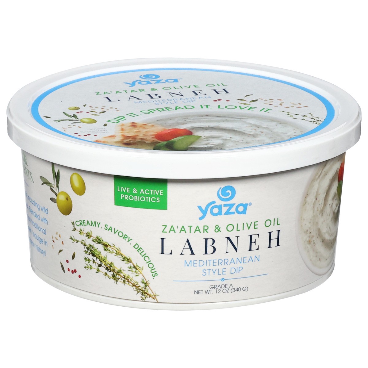 slide 6 of 13, Yaza Za'atar & Olive Oil Labneh 12 oz, 12 oz