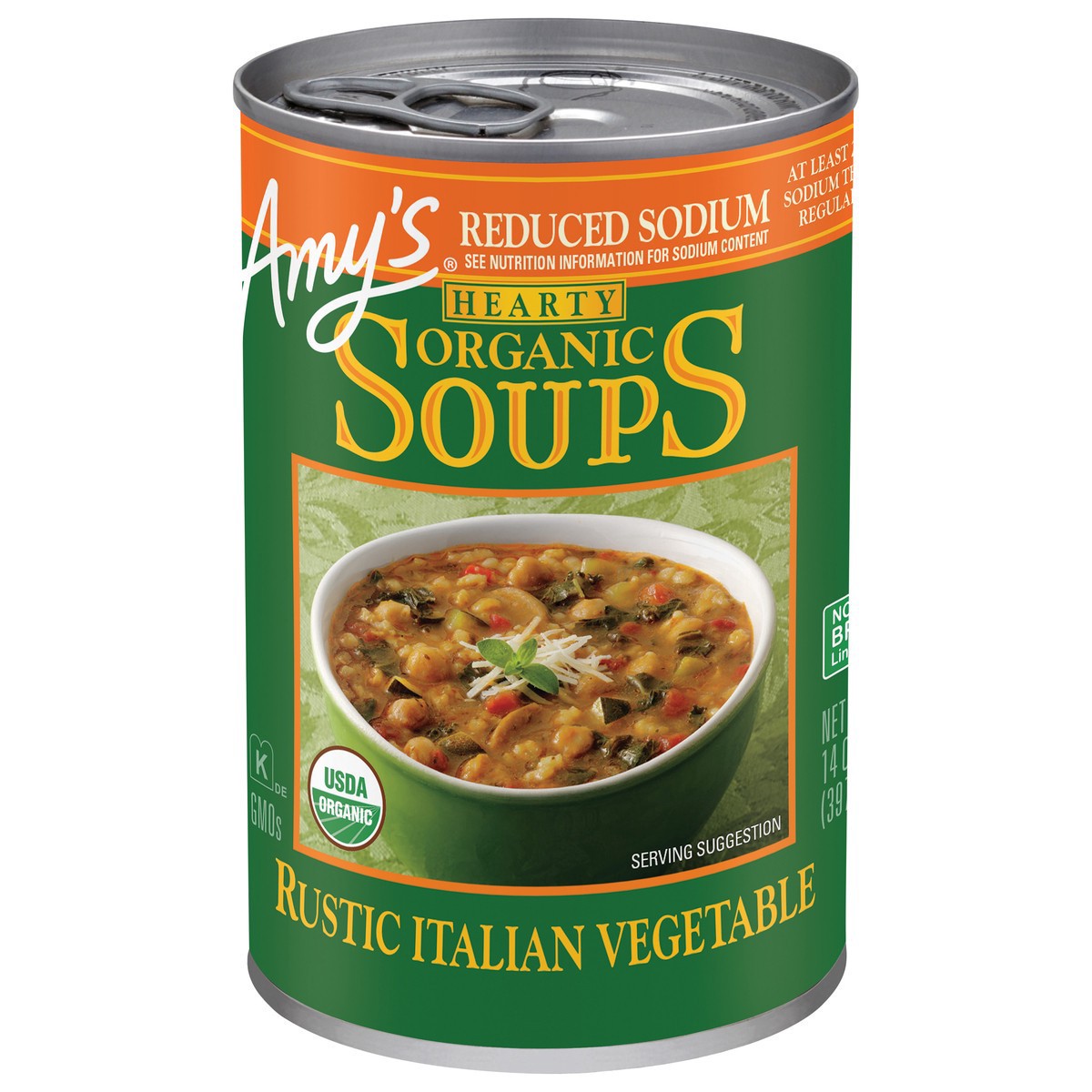 slide 1 of 2, Amy's Kitchen Hearty Rustic Italian Vegetable Soup Reduced Sodium, 