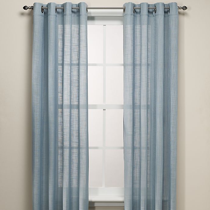 slide 1 of 1, B. Smith Origami Grommet Window Curtain Panel - Blue, 95 in