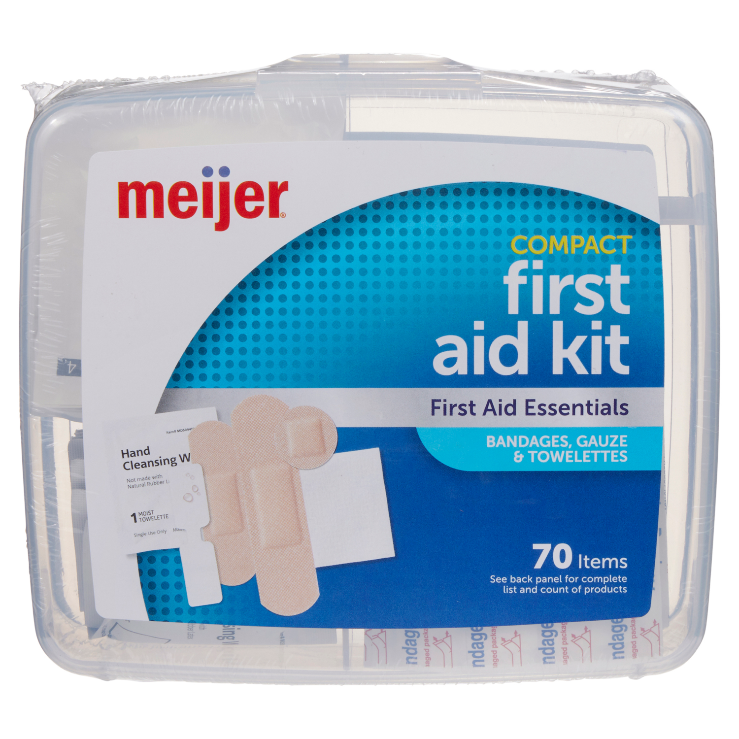slide 1 of 5, Meijer Compact First Aid Kit, 70 Pieces, 70 ct
