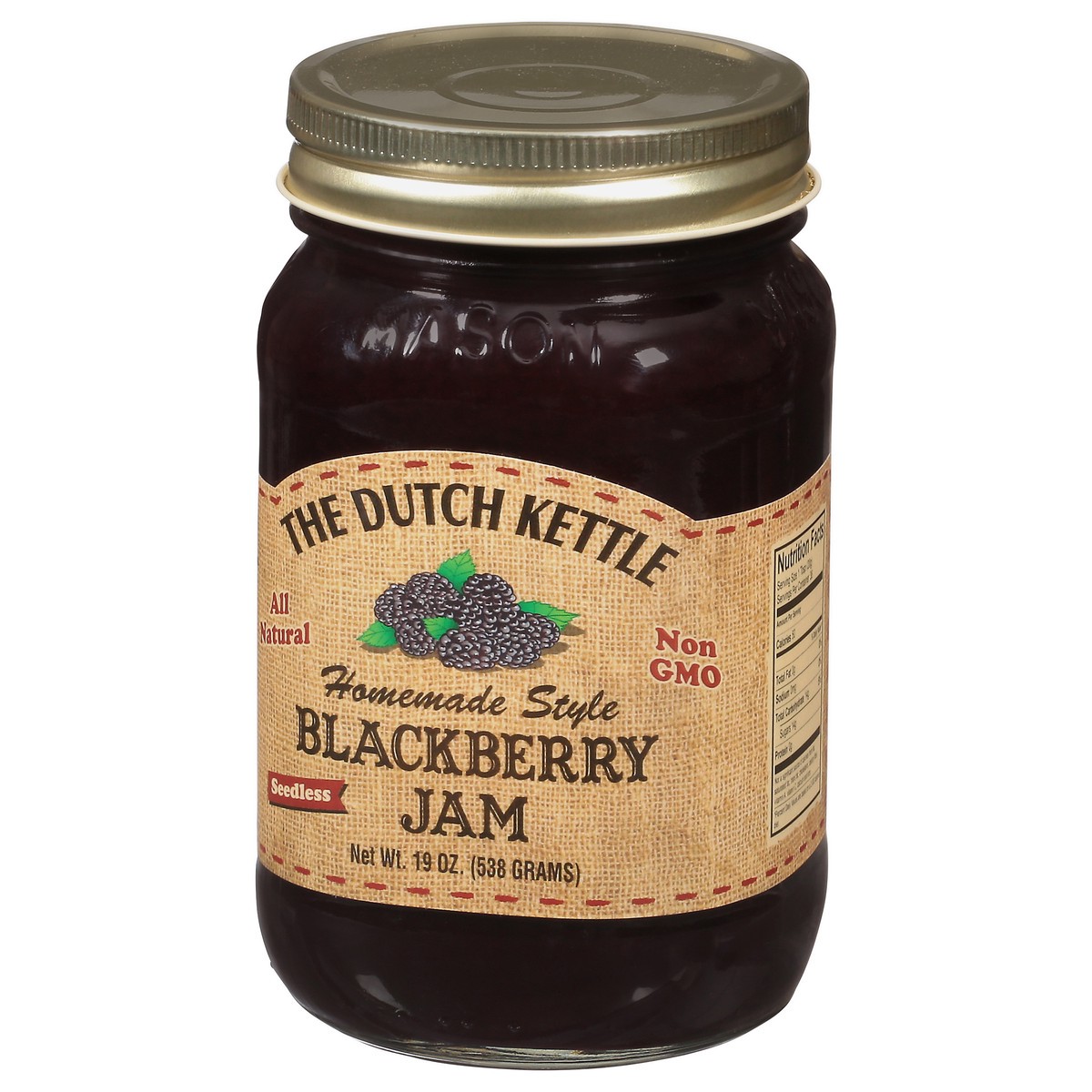 slide 9 of 9, The Dutch Kettle Homemade Style Blackberry Jam 19 oz, 19 oz
