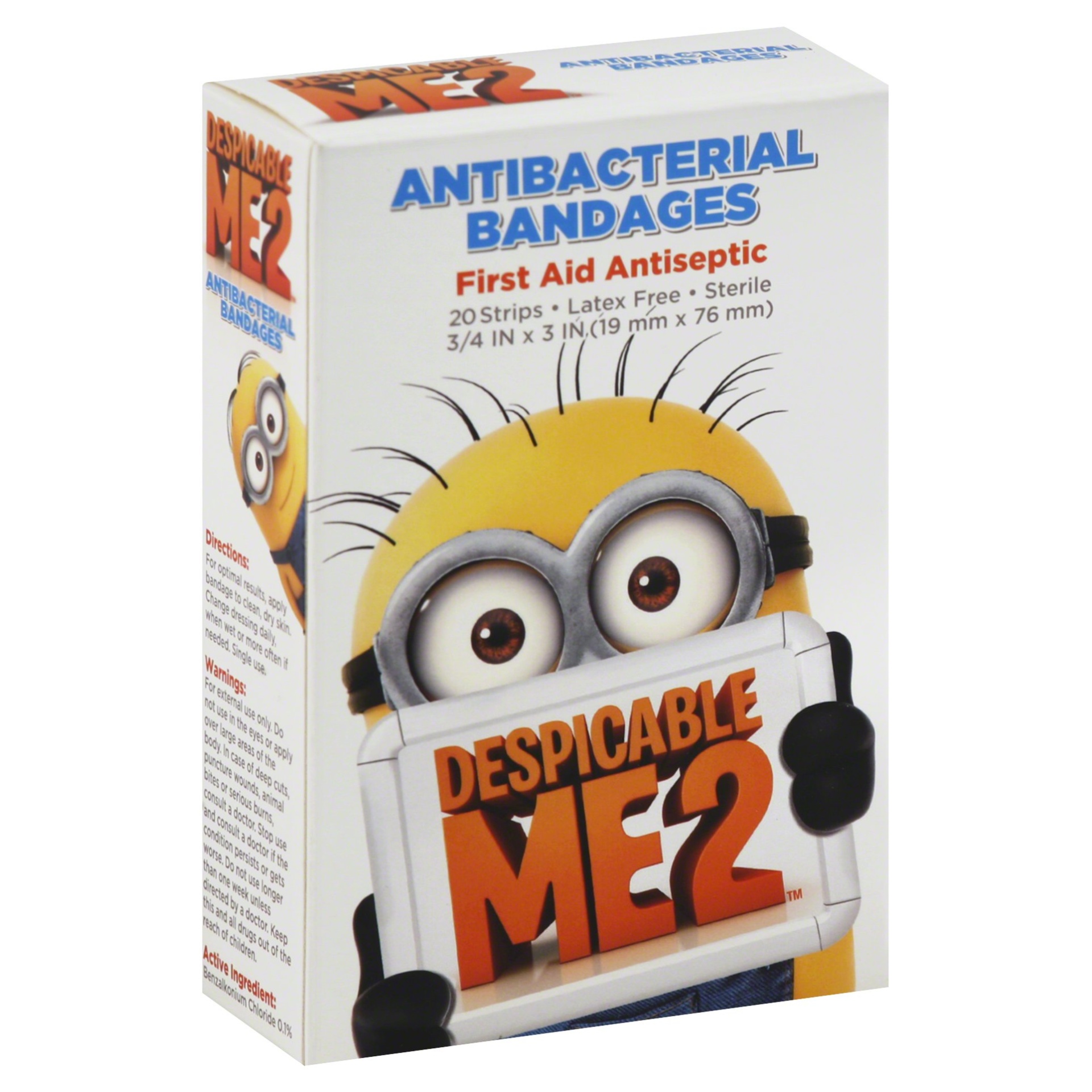 slide 1 of 1, Minions Antibacterial Bandages, 20 ct