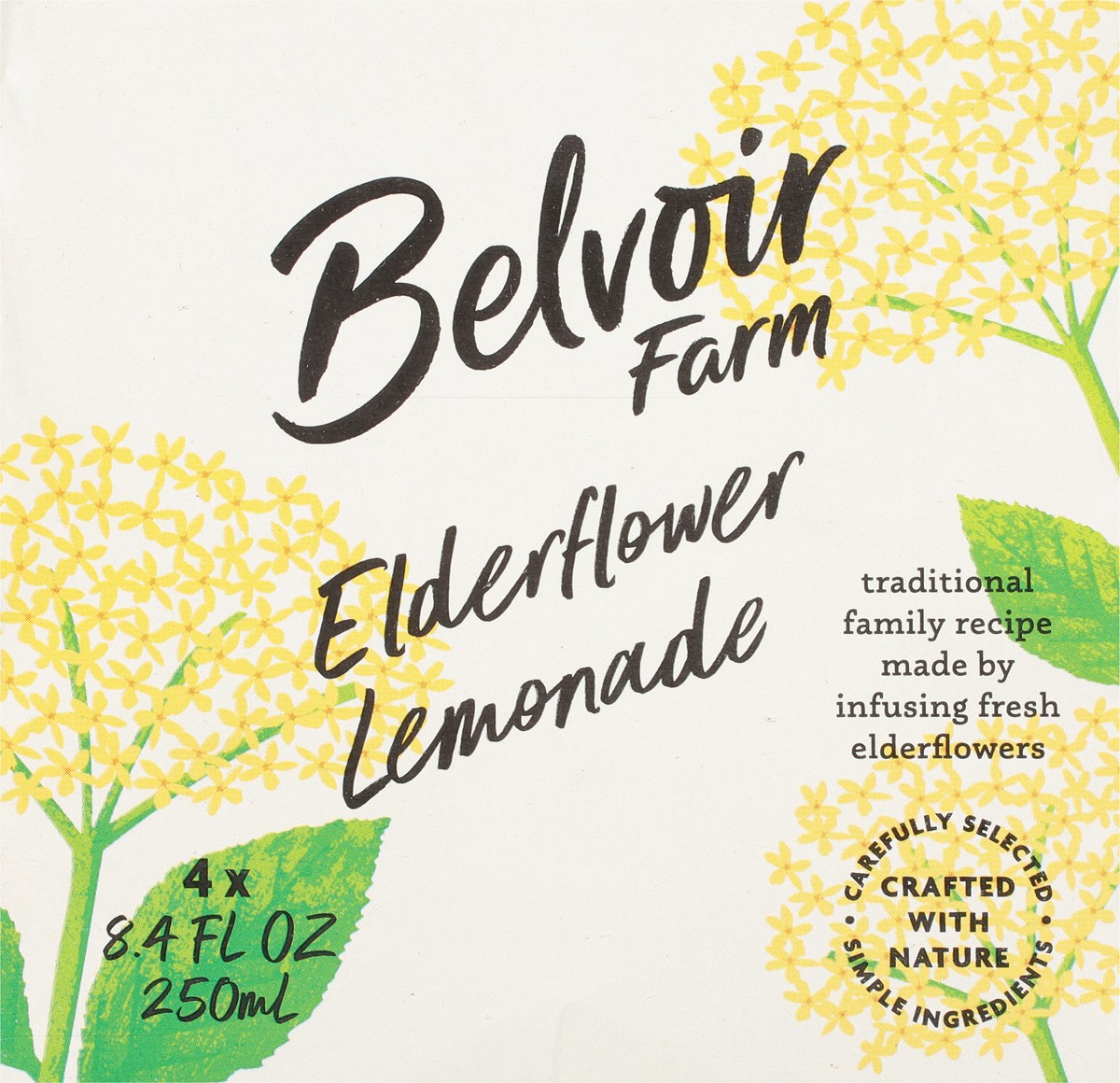 slide 8 of 13, Belvoir Farm Elderflower Lemonade Sparkling Soft Drink 4 - 8.4 fl oz Cans, 4 ct