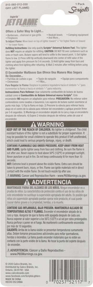 slide 3 of 9, Scripto Hybrid Jet Flame Lighter 1 ea, 1 ct