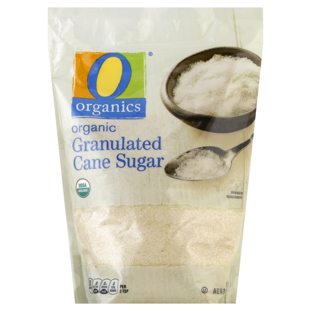 slide 1 of 2, O Orgnc Sugar Granulated Cane, 64 oz