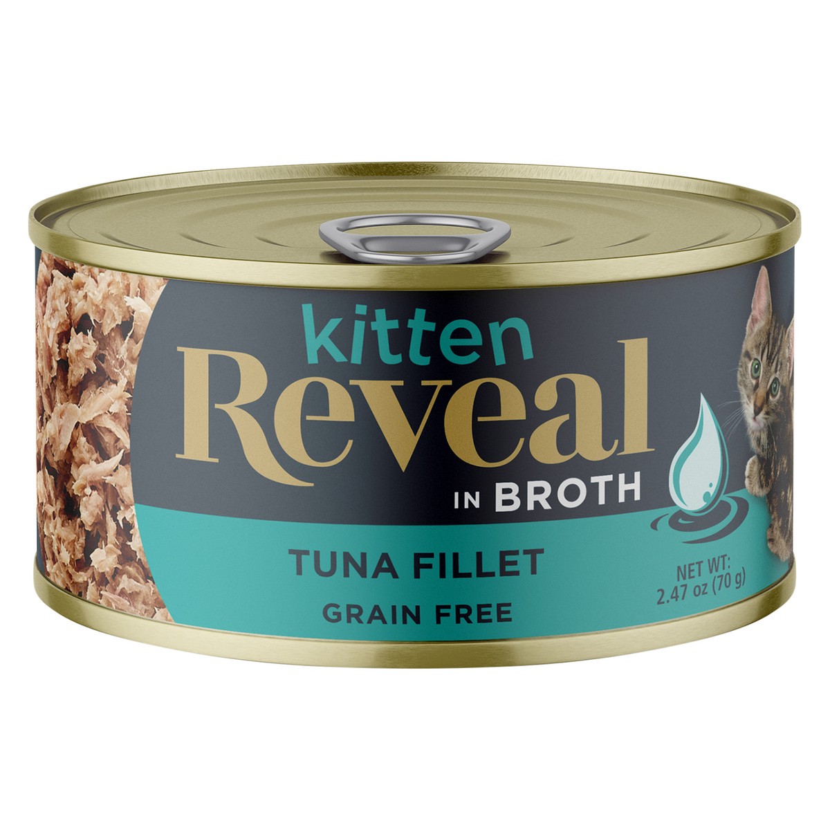 slide 10 of 10, Reveal Natural Wet Kitten Food Tuna Fillet in Broth 2.47 oz Can, 2.47 oz