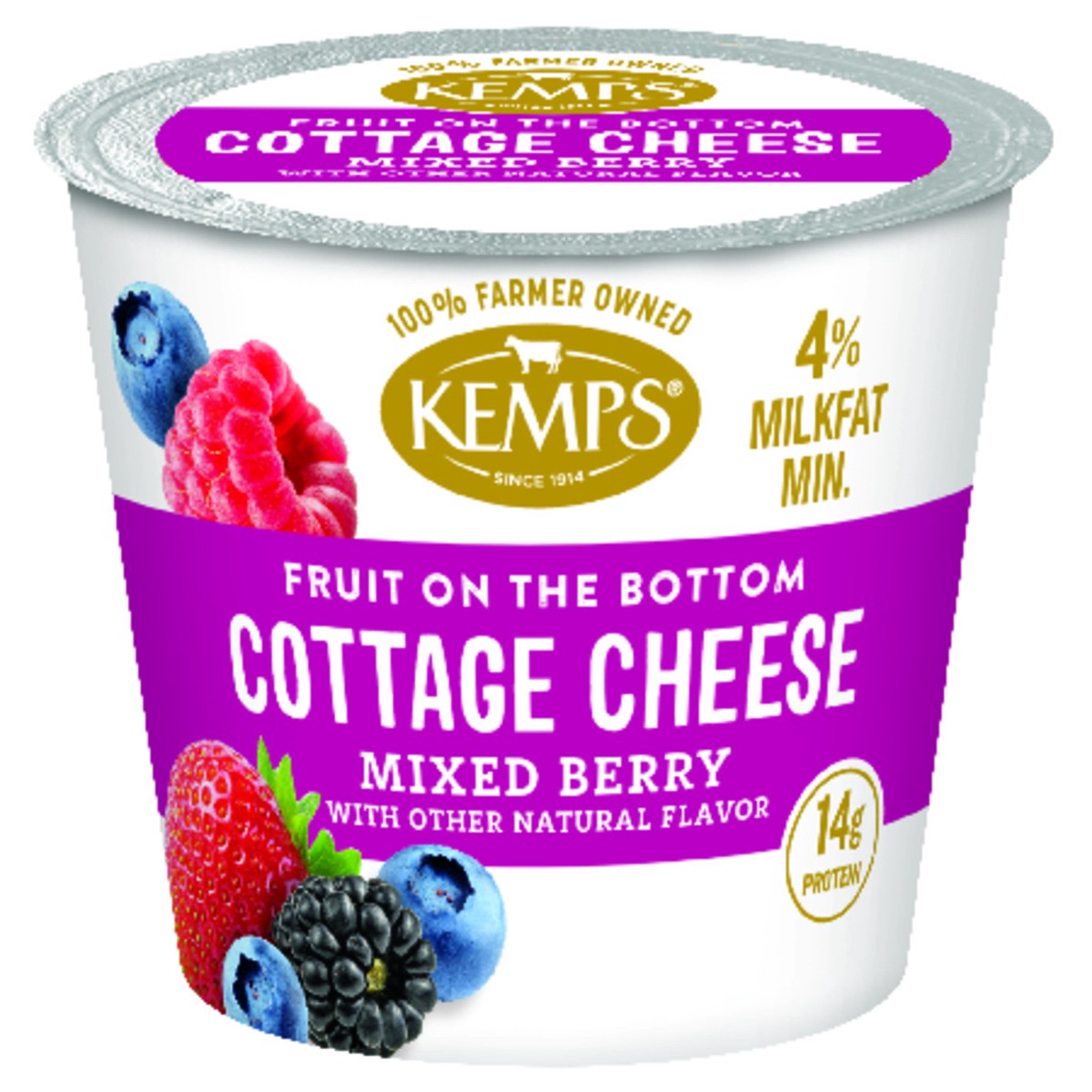 slide 2 of 5, Kemps Mixed Berry Cottage Cheese - 5.3 Oz, 5.3 oz