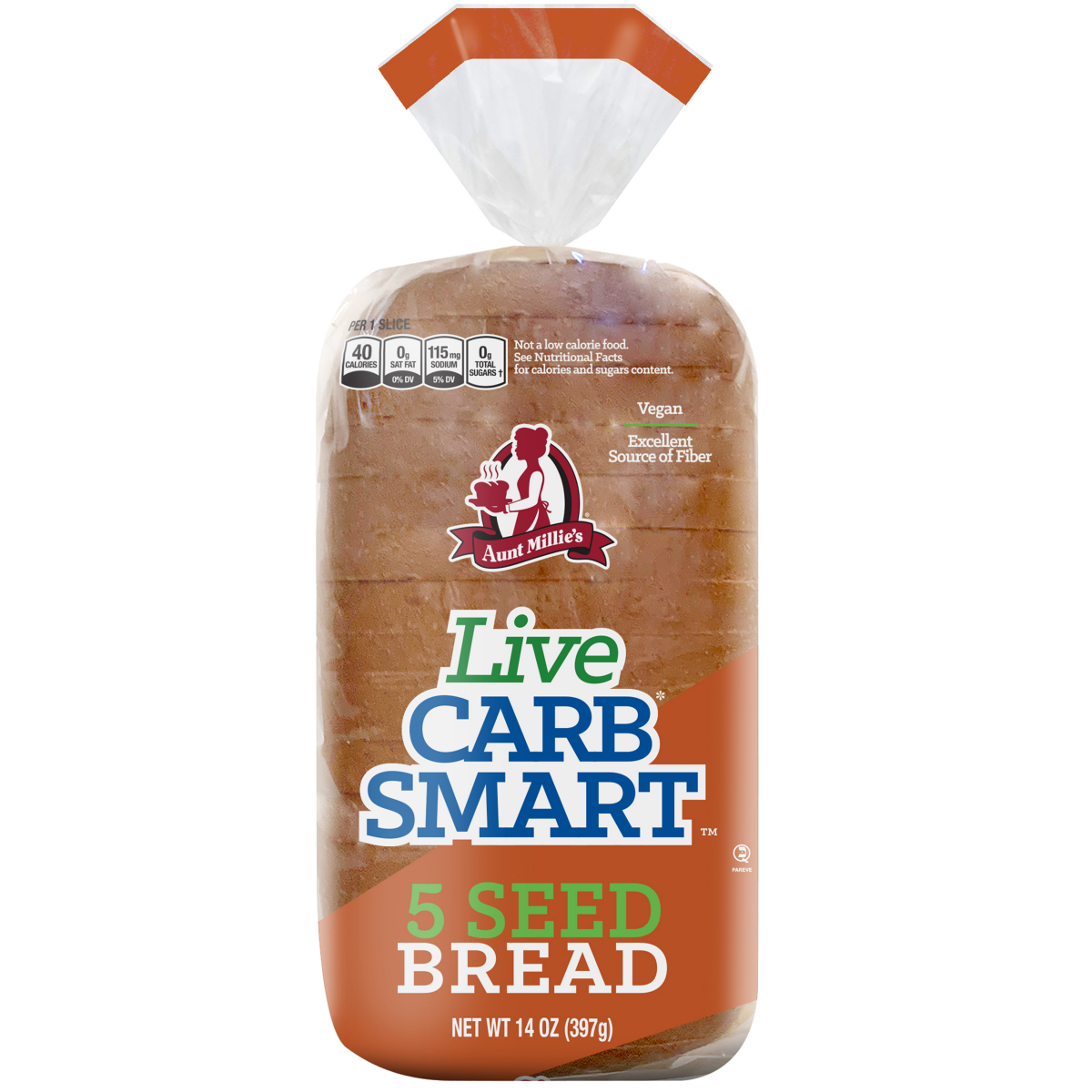 slide 1 of 29, Aunt Millie's Carb Smart Seed Bread, 14 oz