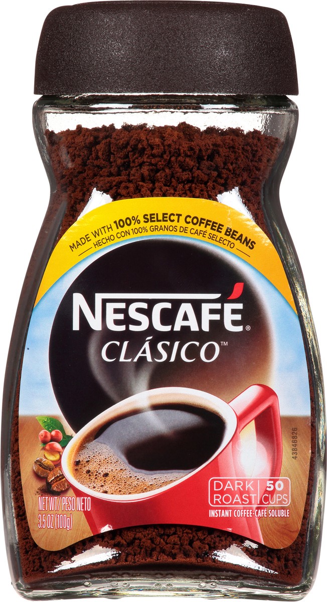 slide 8 of 9, Nescafé Clasico Instant Dark Roast Coffee 3.5 oz, 3.5 oz