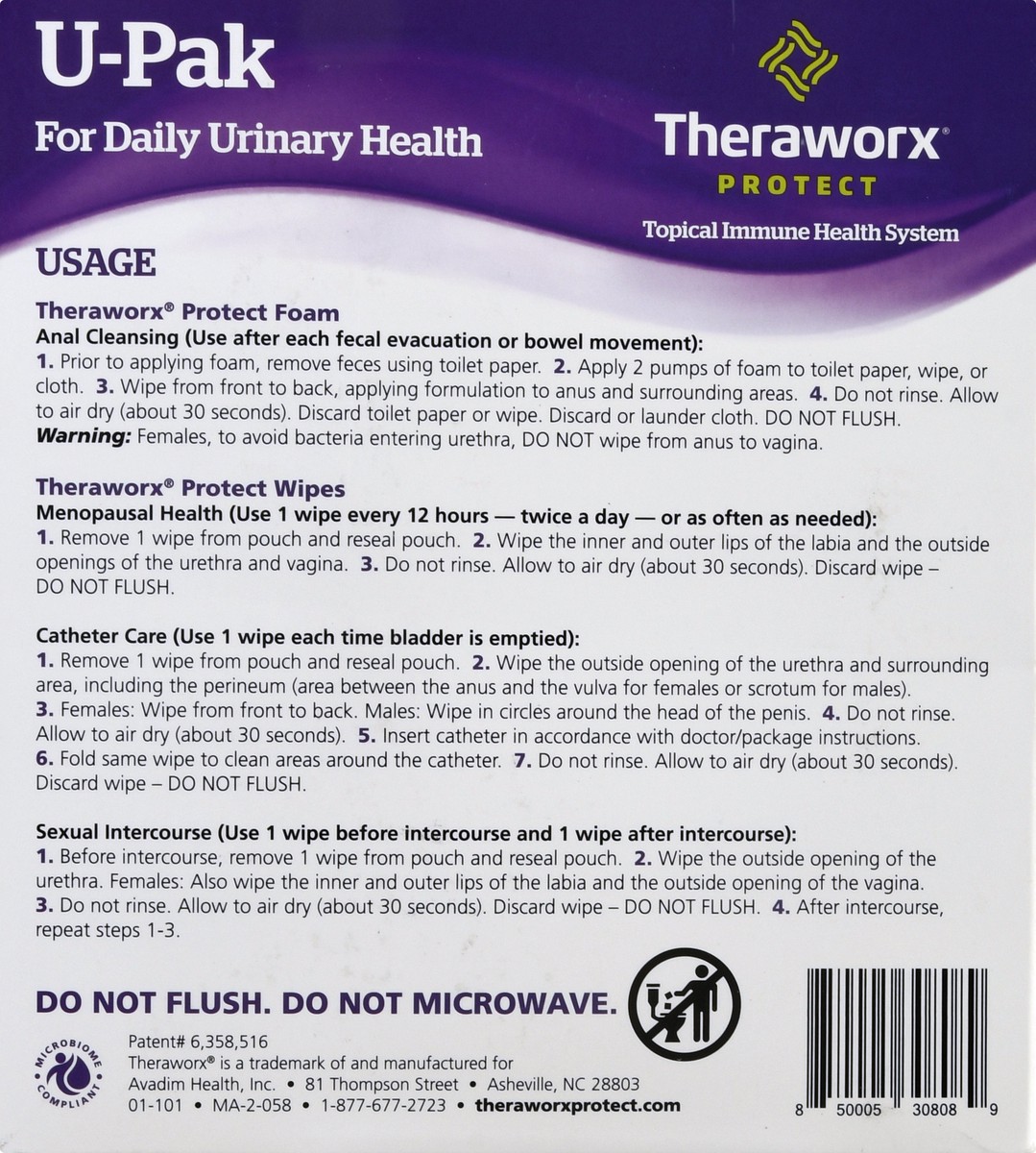 slide 3 of 9, U Pak Theraworx Protect Foam/Wipes 1 ea, 1 ct