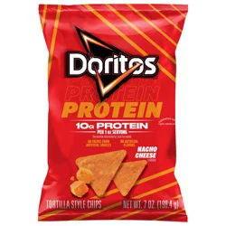 Doritos Protein Nacho Cheese Tortilla Chips, 7 oz