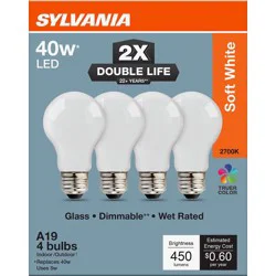 Sylvania A19 40 Watt Soft White Double Life Bulb