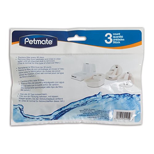 slide 1 of 3, Petmate Fresh Flow Purifying Pet Fountain Replacement Filters, 3 ct