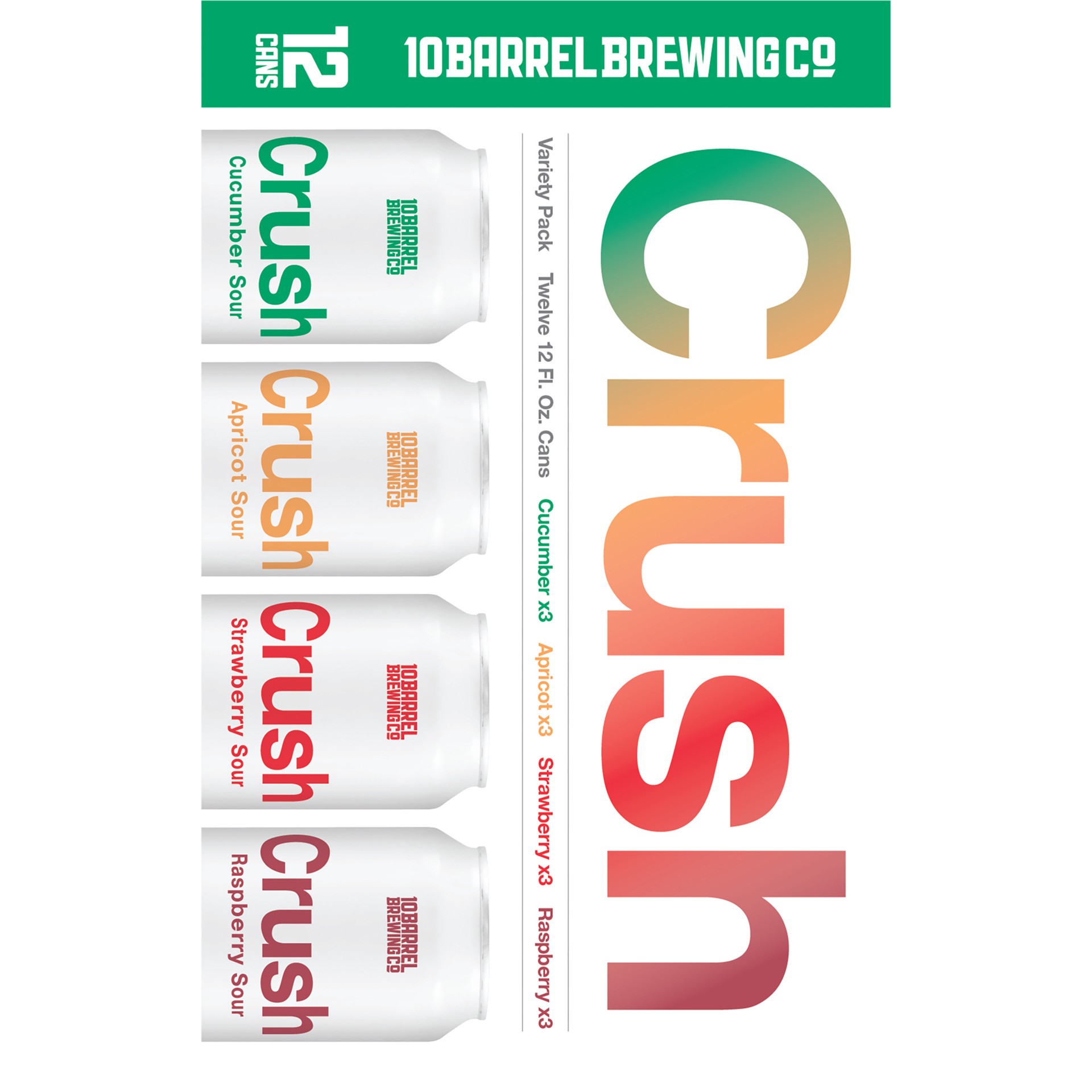 slide 1 of 3, 10 Barrel Brewing Co. Crush Variety Pack, 12Pk, 12 ct