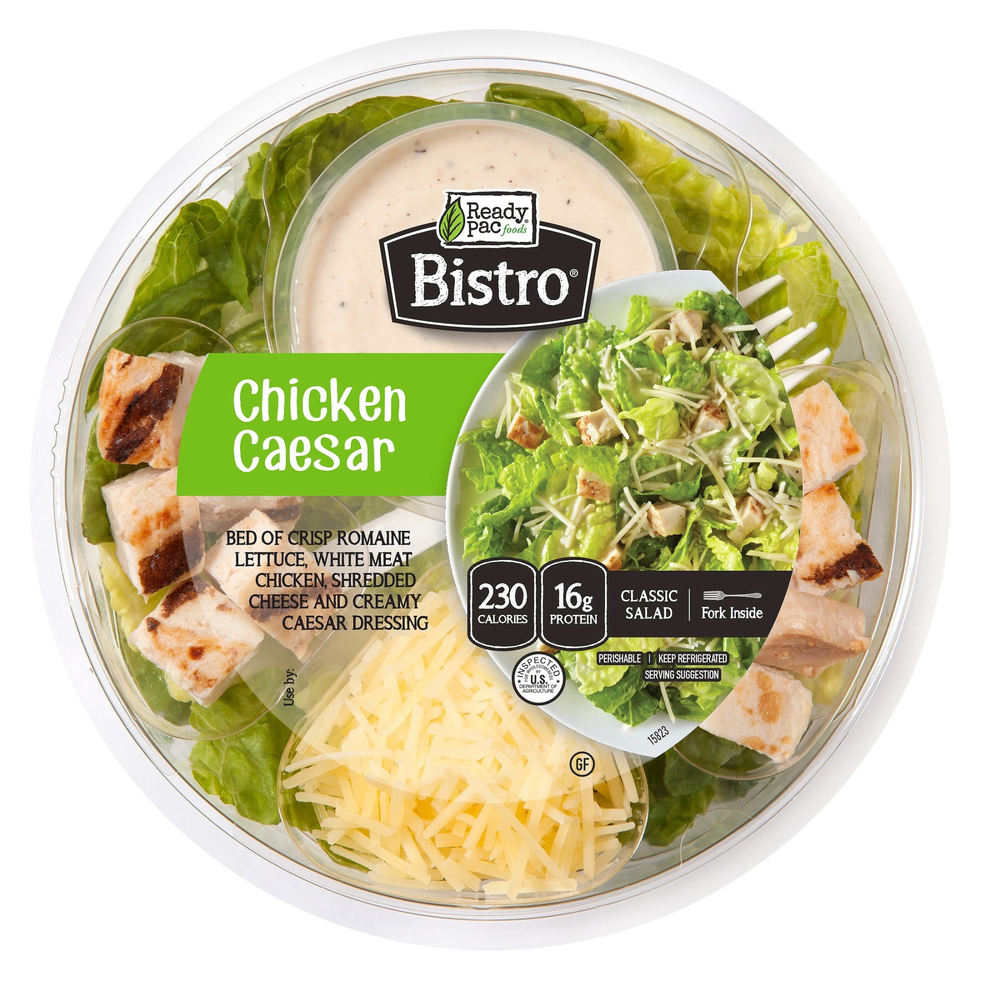 slide 1 of 3, Ready Pac Bistro Chicken Caesar Salad, 6.25 oz