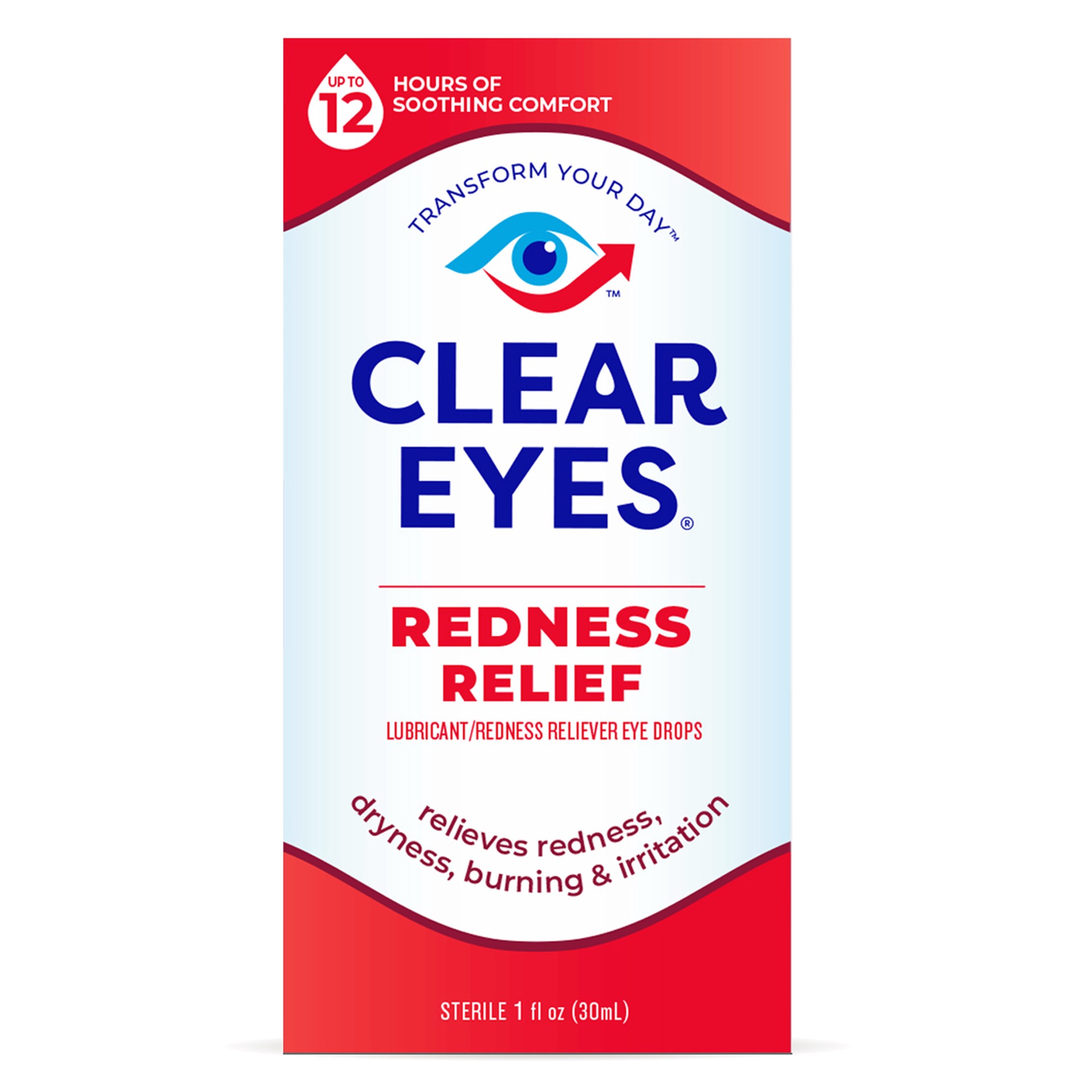 slide 1 of 1, Clear Eyes Red Eye Relief Lubricant Eye Drops, Daily Use, 1.0 fl oz, 1 fl oz