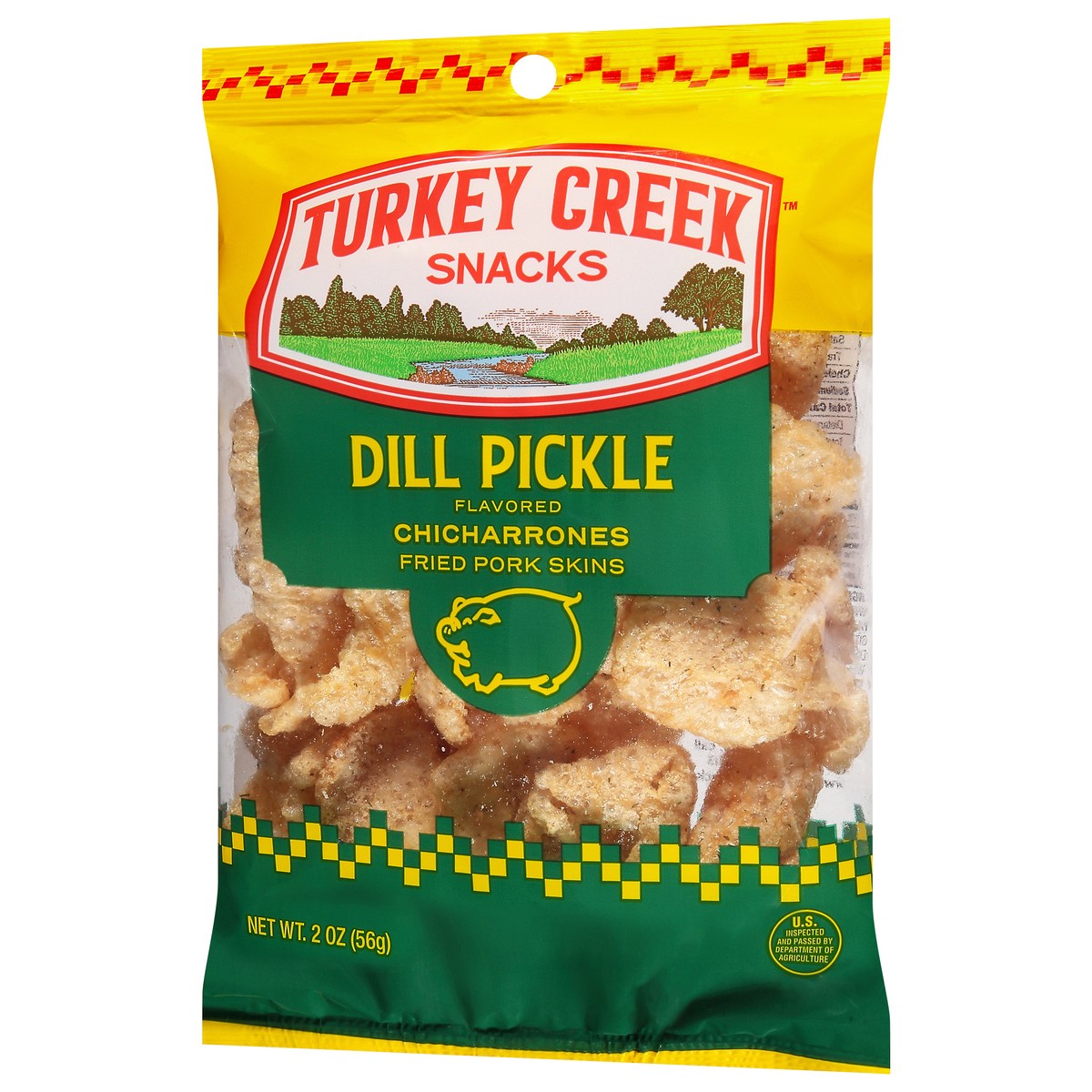 slide 3 of 9, Turkey Creek Dill Pickle Flavored Chicharrones 2 oz, 2 oz